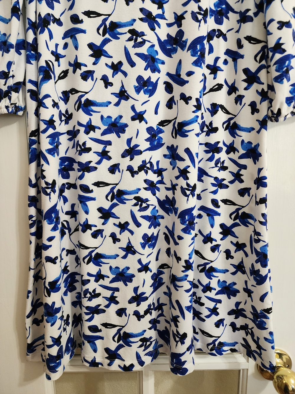 Sonnet James Georgia Play Dress S Blue Floral Tencel 3/4 Sleeve - Picture 7 of 12